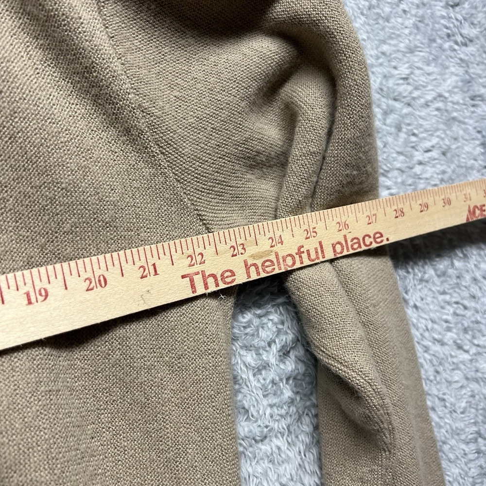 Izod Lacoste Cardigan Mens XL Beige Button Up 70s 80s Teacher Preppy Vintage - Picture 7 of 9